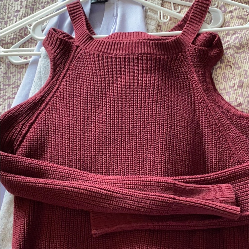Cut out knit sweater